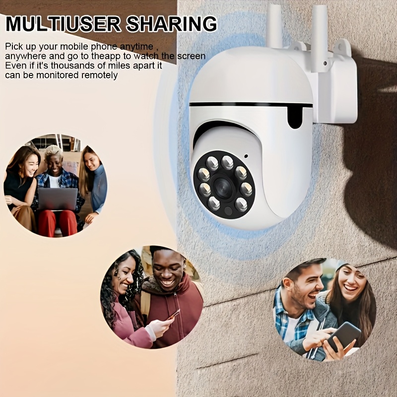 JOOAN PTZ Pan-Tilt Camera with 355° Horizontal + 90° Vertical Rotation | Smart Tracking for Elderly and Children | Day & Night Full Color Vision | Two-Way Audio Intercom | Motion Detection & Voice Alerts | 2.4G Wireless WiFi Connection | Indoor Security Monitoring, Perfect for Home Care of Seniors and Kids