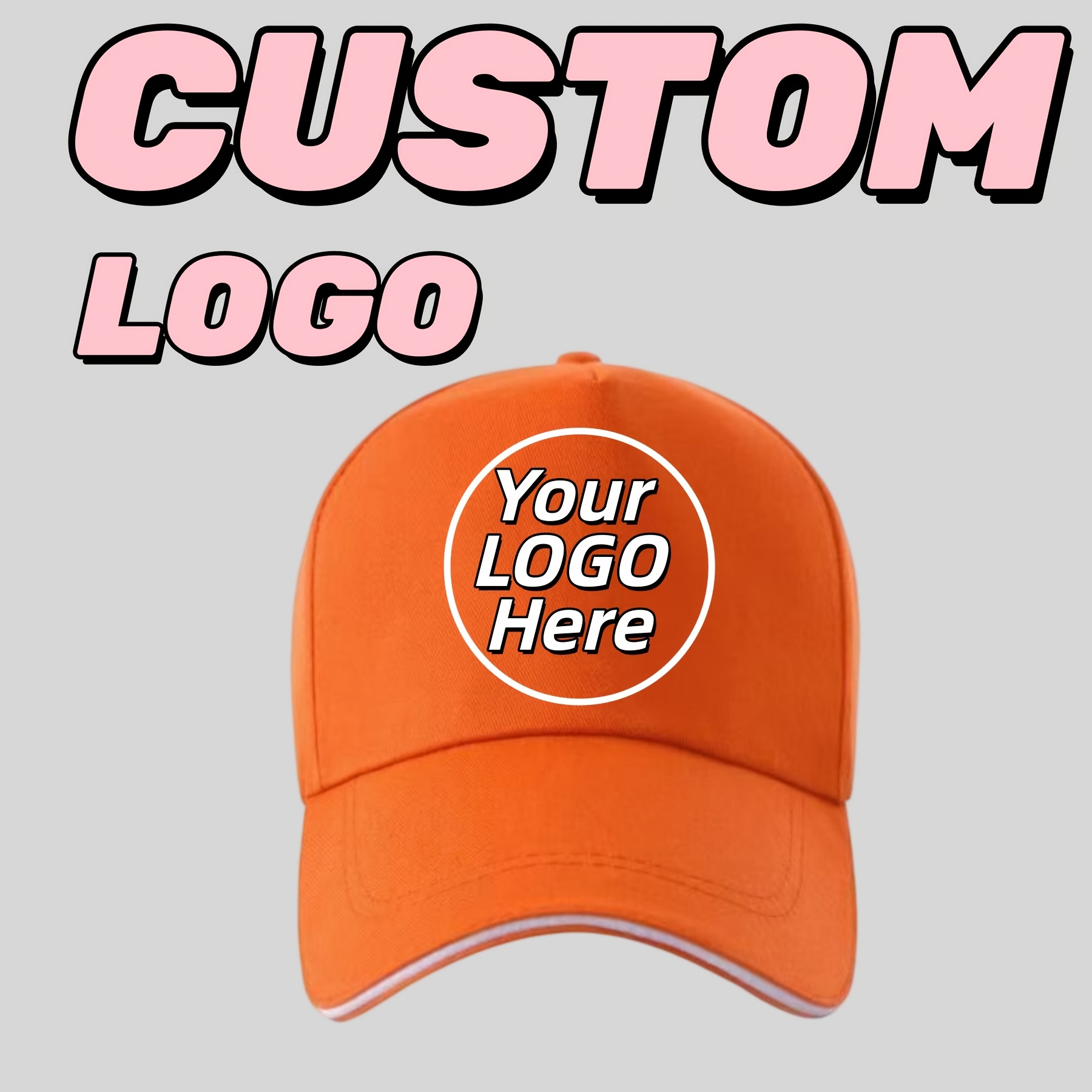 TEMU Custom Baseball Suitable For - Adjustable Snapback Hat With Custom /text/ Printing, Lightweight Comfortable Unisex Gift For, Casual Wear,