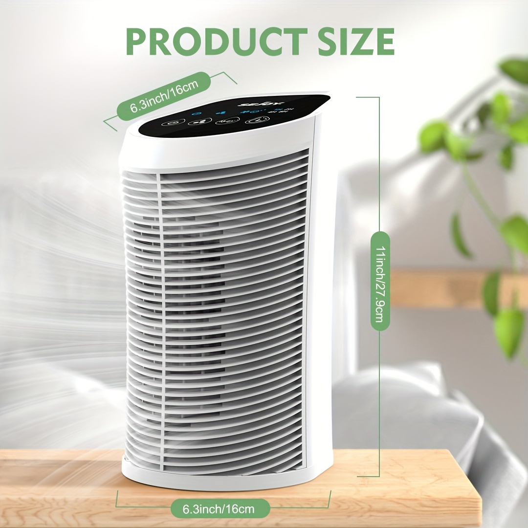 TEMU Air Purifiers For Large Rooms Up To 200 Ft², Touch Screen Control, 3-stage Filter Air Purifiers For Bedroom 28 Db, Filter Cleaners For