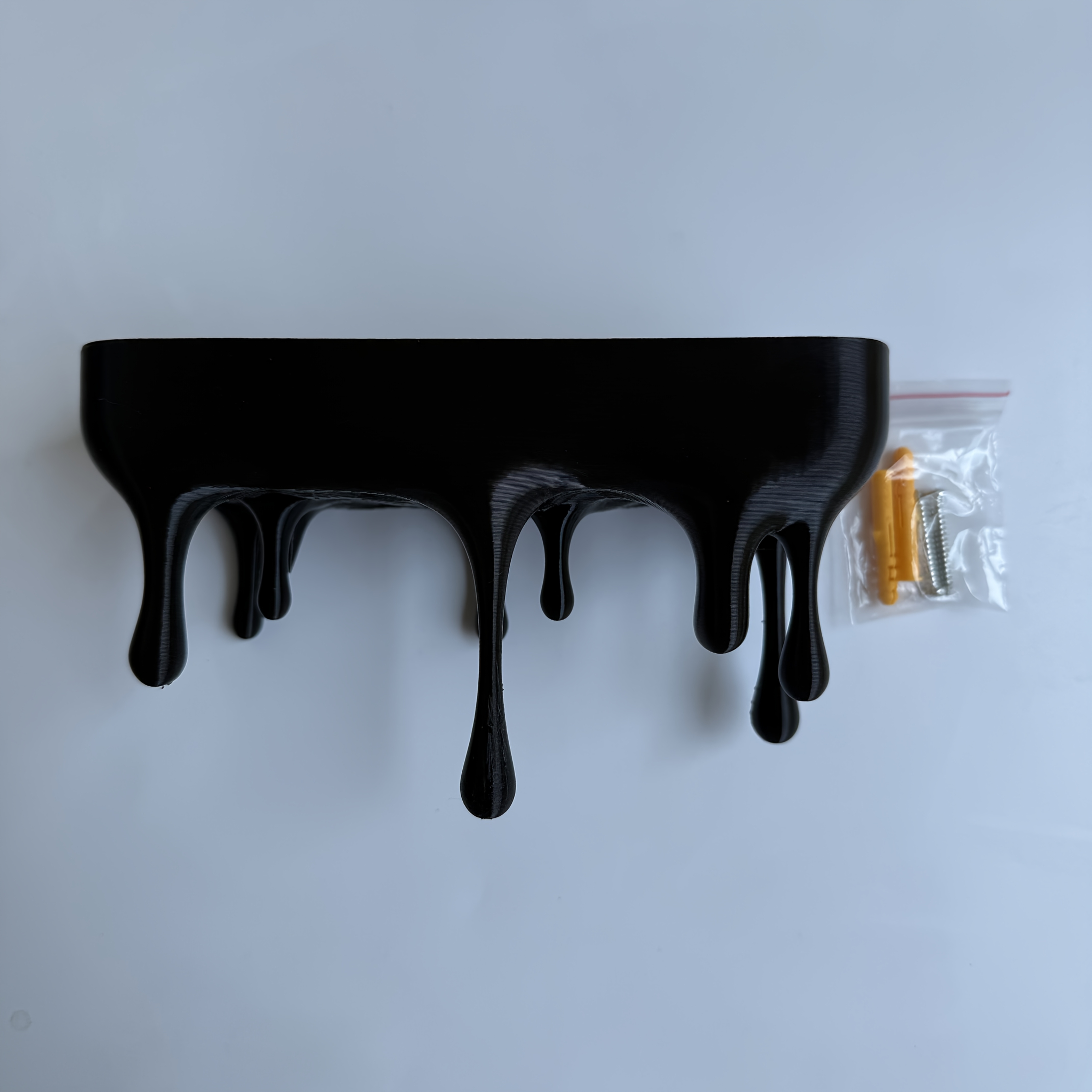 TEMU 3pcs Set: 1 Wall-mounted Piece And 2 Screws. Floating Shelf, Drip Rack, Melted Wall Shelf, Minimalist Wall-mounted Shelf, Decorative Floating