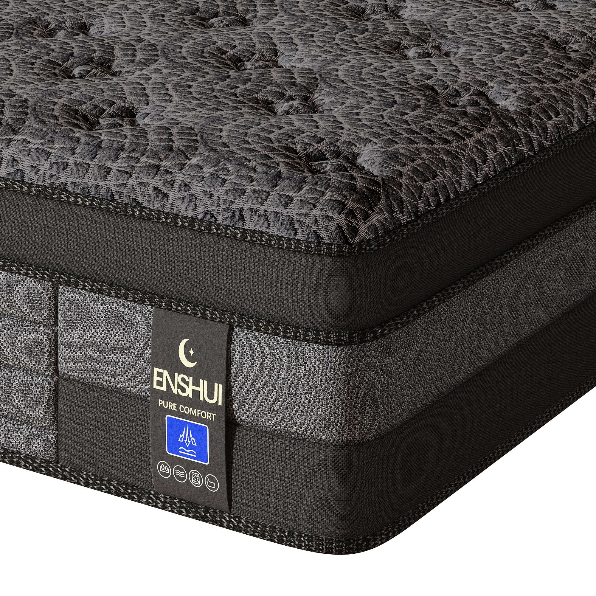 12/14 Inch Queen Size Mattress, King Sizes Mattress, Full Size Mattress, Twin Mattress In A Box | With Memory Foam and Individual Pocket Springs, Motion Isolation, Pressure Relief, Medium Firm Feel, Cool & Comfortable Sleep, Edge