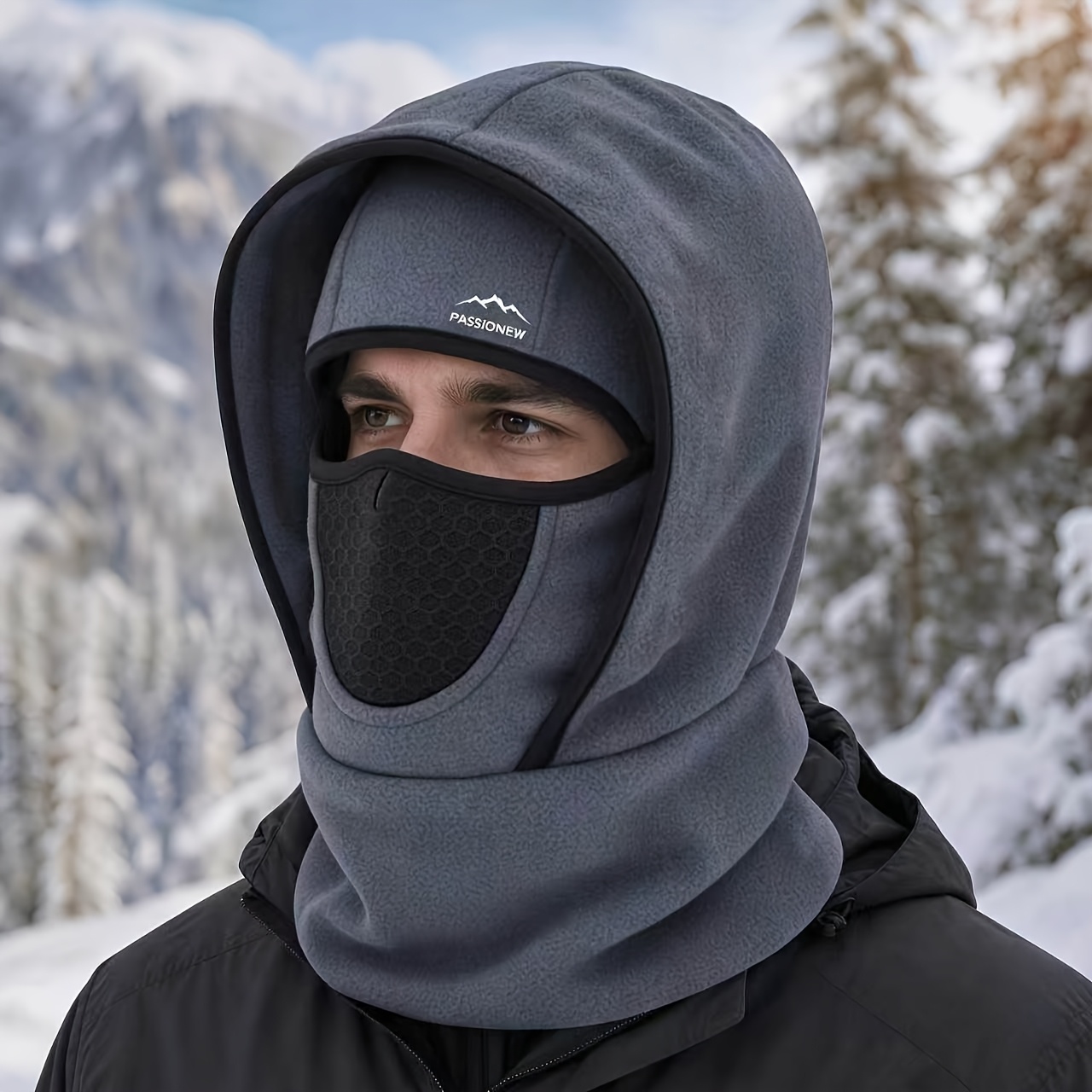 TEMU 1 Stück, Herren Winter Kappe ohne Schirm, Warme Fleece Mütze, Winddichte Outdoor Sport Mütze für kalte Temperaturen