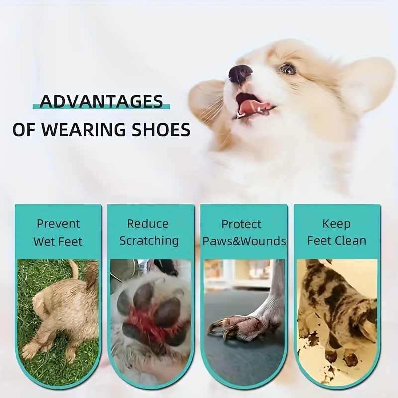 40pcs Pet Disposable Boot Covers for Dogs