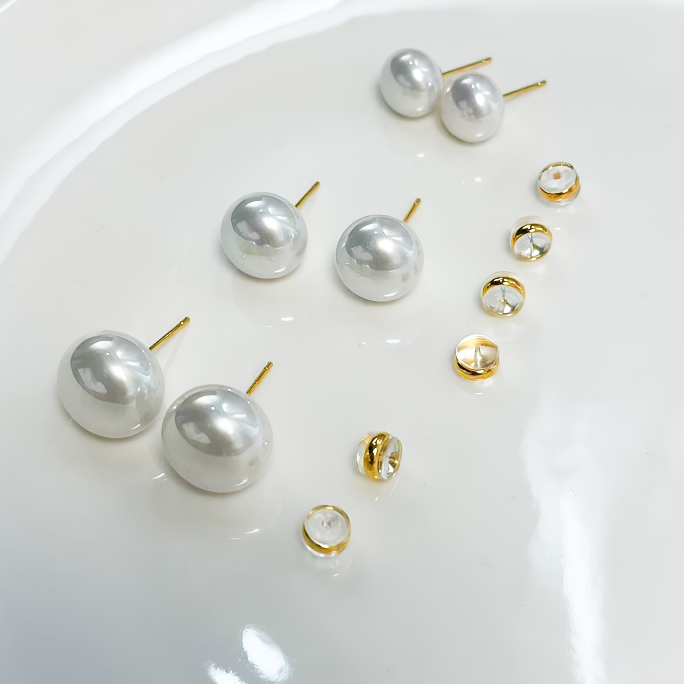 [new] 3 Pairs Of 6pcs, Mantou Bead Earrings, High-quality Jewelry, Upgraded Versatile Earrings, High-end Decorative Earrings, Suitable For Daily Wear, Additions, Suitable As Gifts For , , And