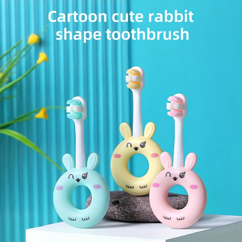 

Soft Silicone Baby Toothbrush For Toddlers 0-3 Years, Cute Cartoon Design, Super Soft , For Sensitive Teeth