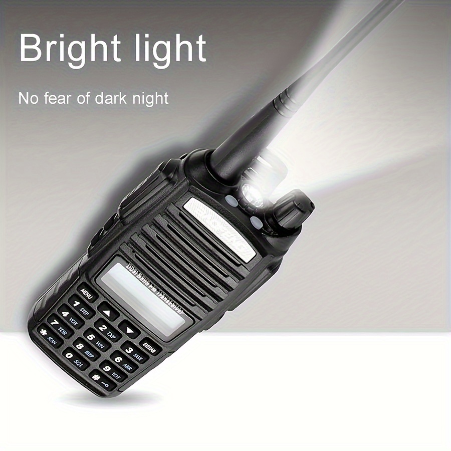 Baofeng UV-82 Dual-Band 8W/5W Walkie-Talkie with USB Rechargeable Li-Polymer Battery, Non-Waterproof, UHF Frequency, Dual Push-To-Talk, Black and Gray Design, Walkie Talkie | Dual Push To Talk | UHF Walkie Talkie