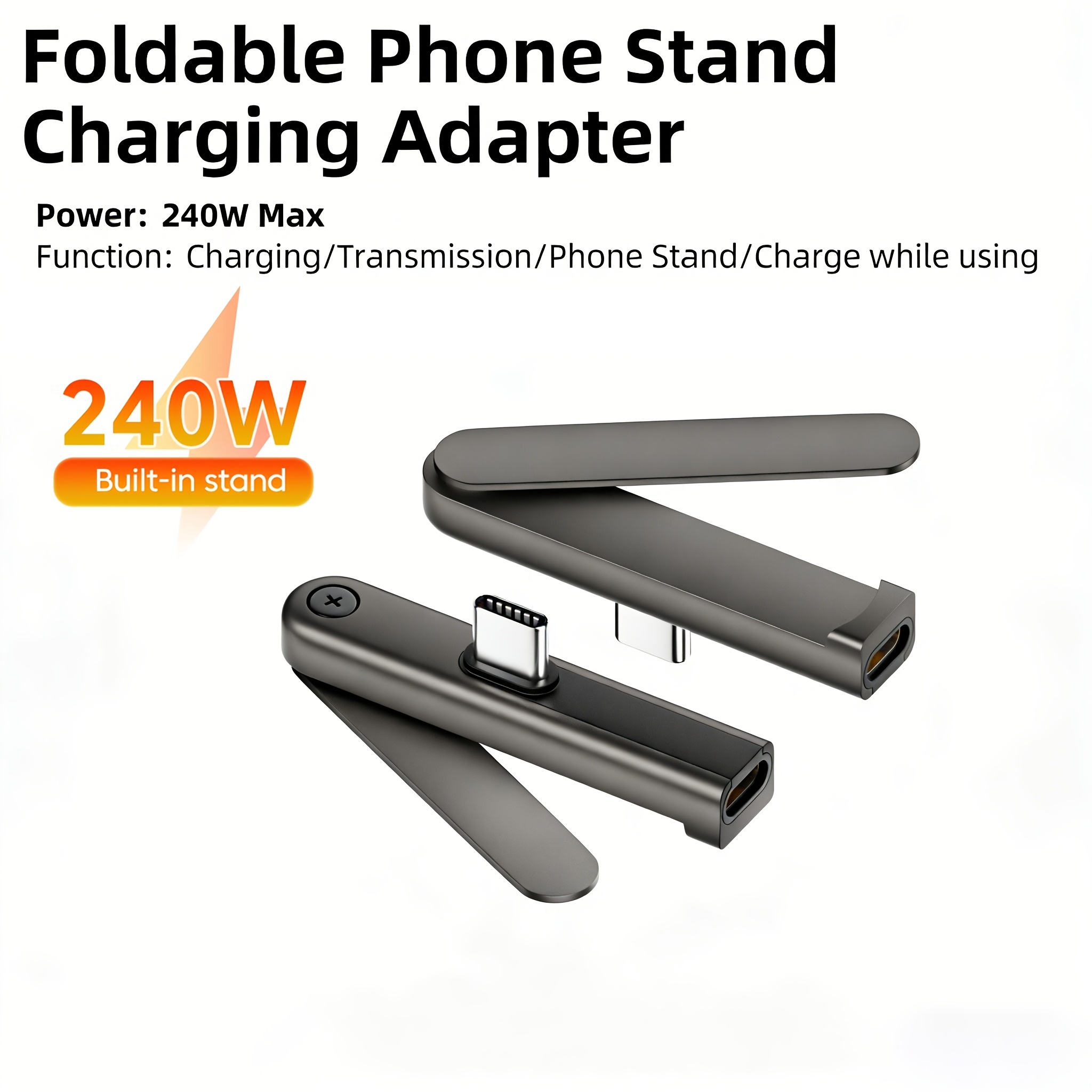 2in1 Foldable Stand Fast Charging Adapter, 240W Type C