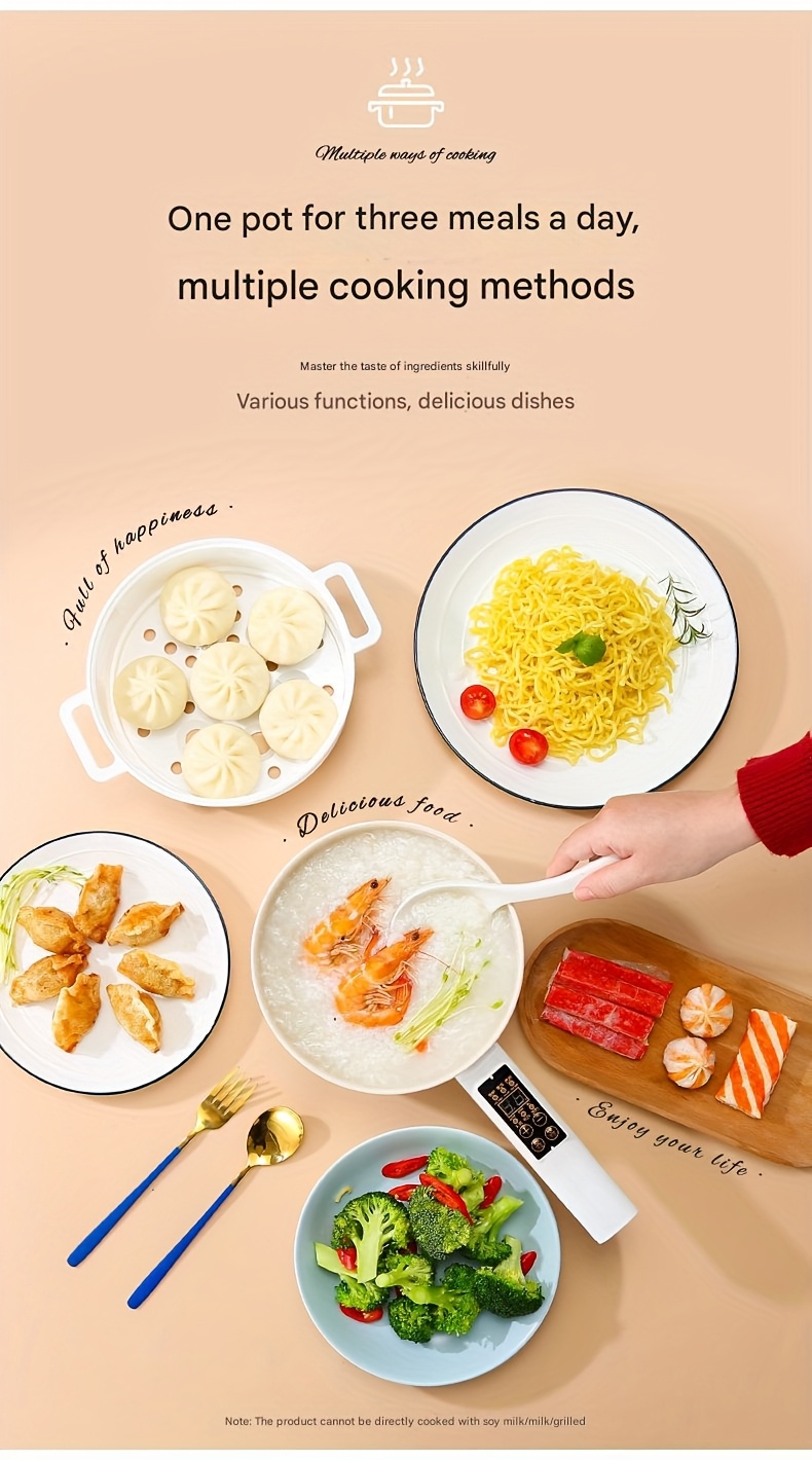 Electric Cookers, Electric Hot Pots, Non-Stick Pans, Electric Frying Pans, Multifunctional And Smart with Scheduled Cooking, Featuring an Electronic Display, Non-Stick Inner Pot, Capable of Frying, Boiling, And Stewing, Compact And Easy to Clean