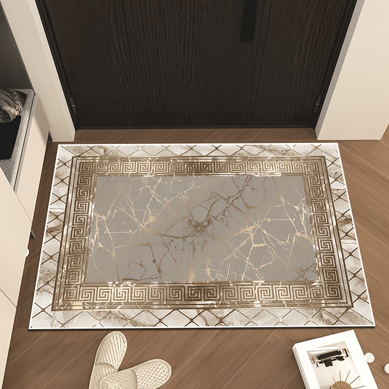 TEMU 1pc Bohemia Region Entrance Small Carpet, Easy-to-clean Foldable Indoor Printed Floor Mat, Soft And Durable Machine-washable Rug, Suitable For