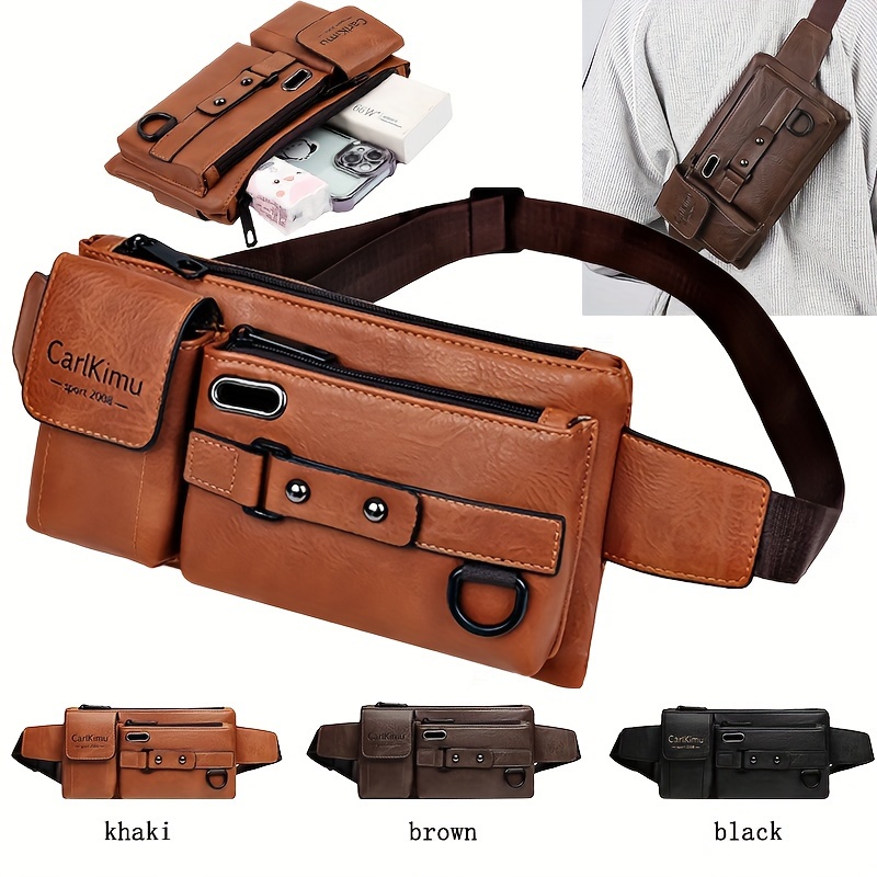 CarlKimi Women'S Lightweight Crossbody Bag - Adjustable Strap, Multiple Compartments, Zippered Travel & Casual Shoulder Bag in Brown, Black, Khaki, Crossbody Purse, Secure Zipper Closure