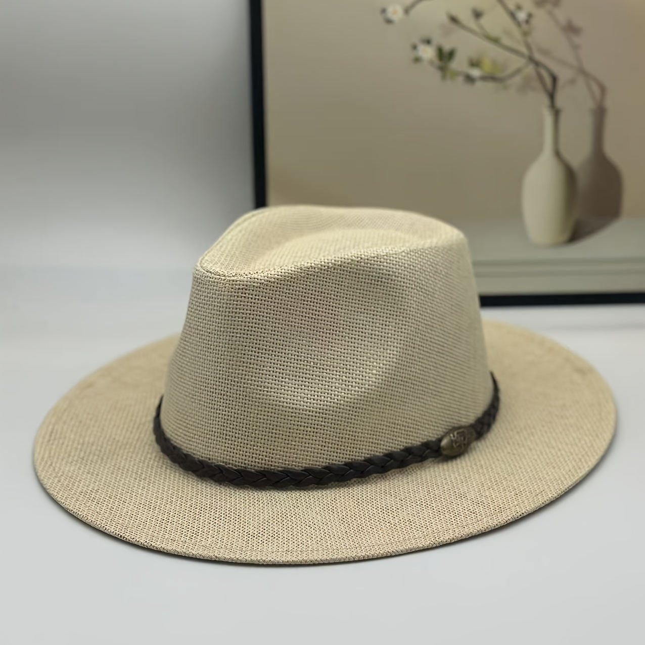 1pc mens summer panama straw hat an elegant top hat suitable for daily wear travel parties and gifting