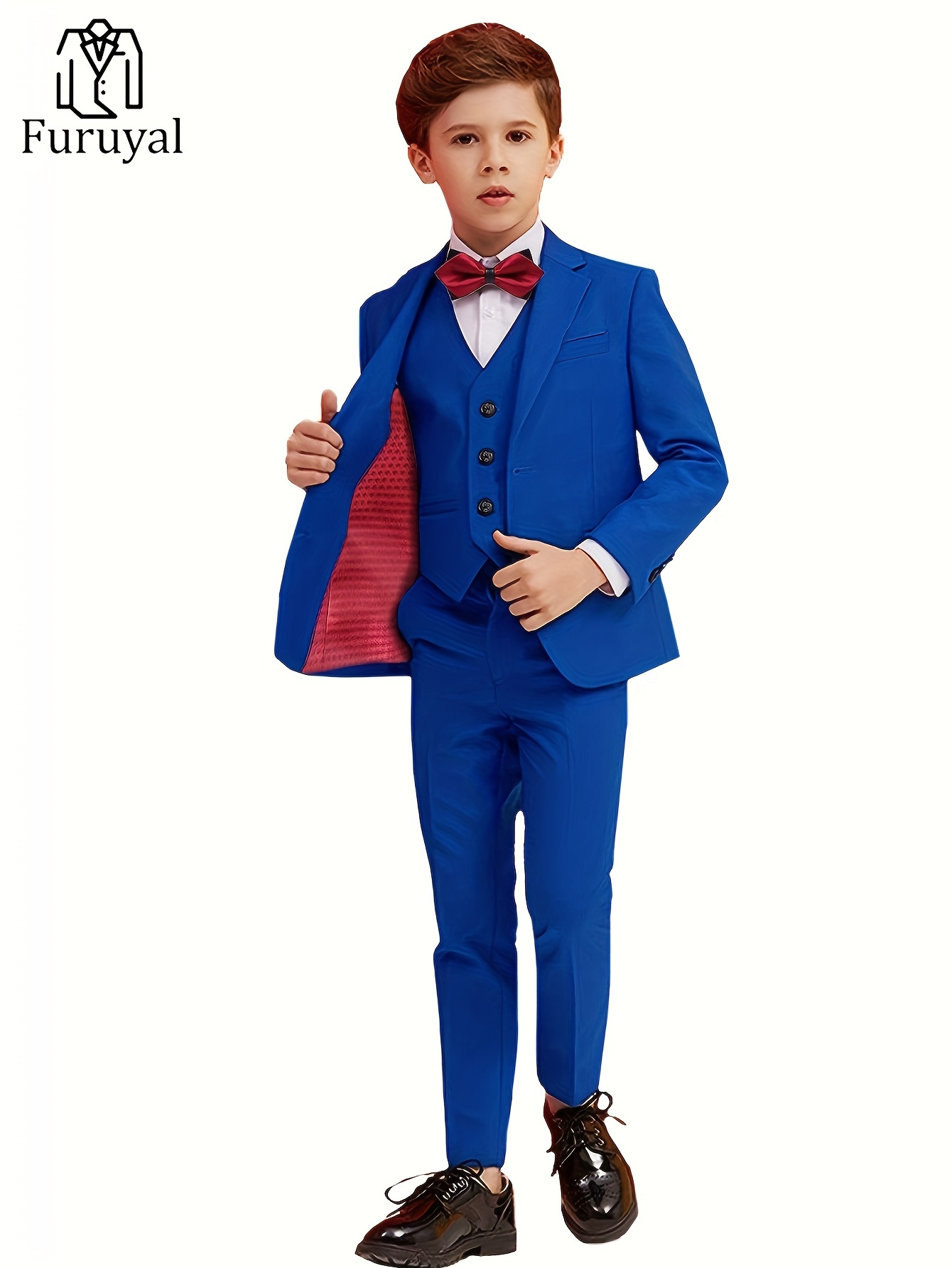 Boys Colorful Formal Suits Slim Fit Dresswear Suit Set - Temu