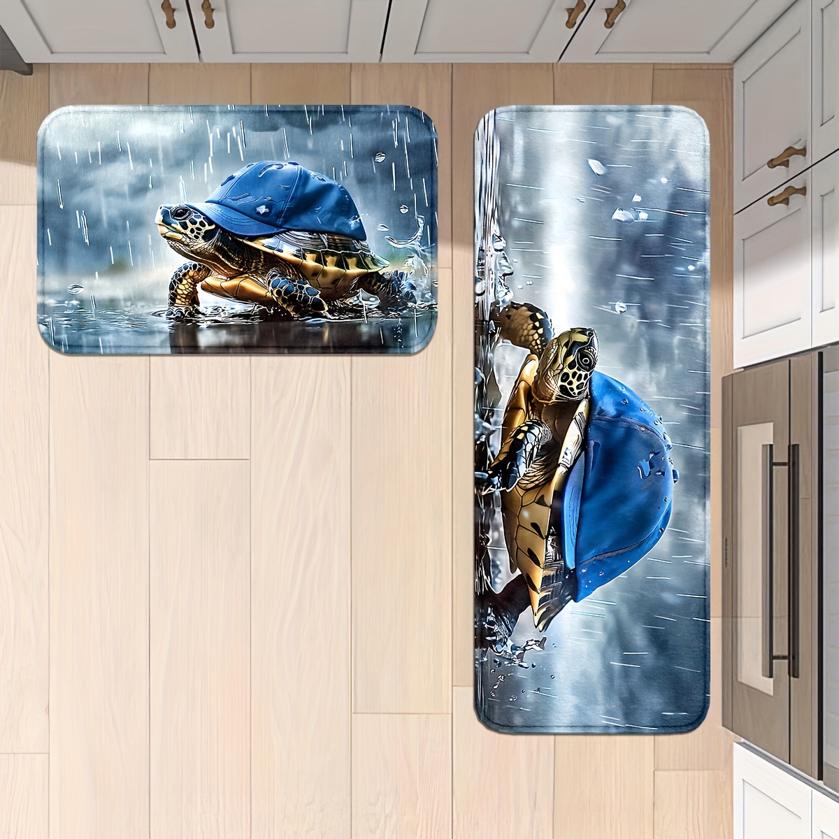 TEMU Turtle 1.2cm Tortoise Kitchen Mats, Non-slip And Durable Bathroom Pads, Comfortable Standing Runner Rugs, Carpets For Kitchen, Home, Office,