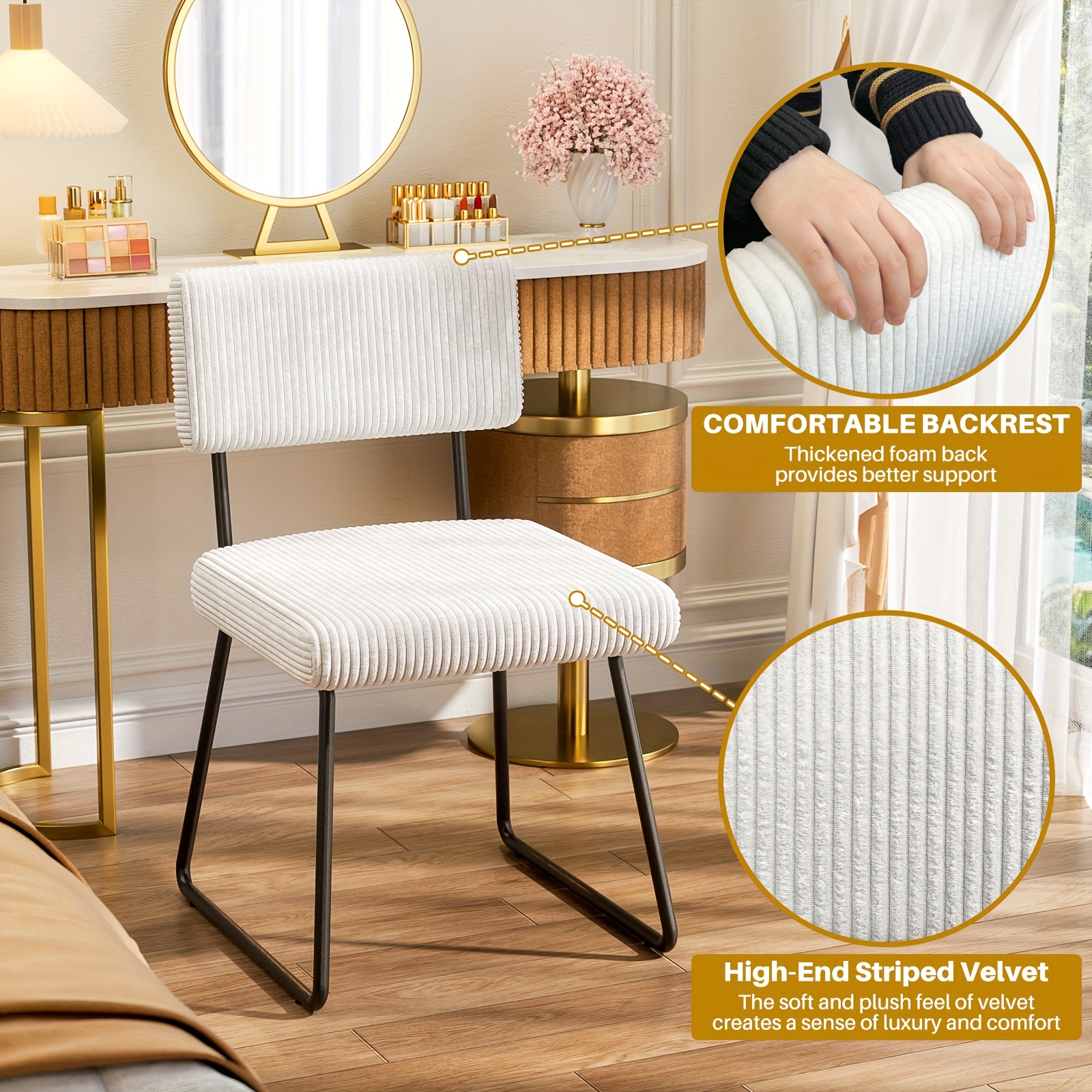 velvet dining chairs set of 2/4, upholstered kitchen chair with