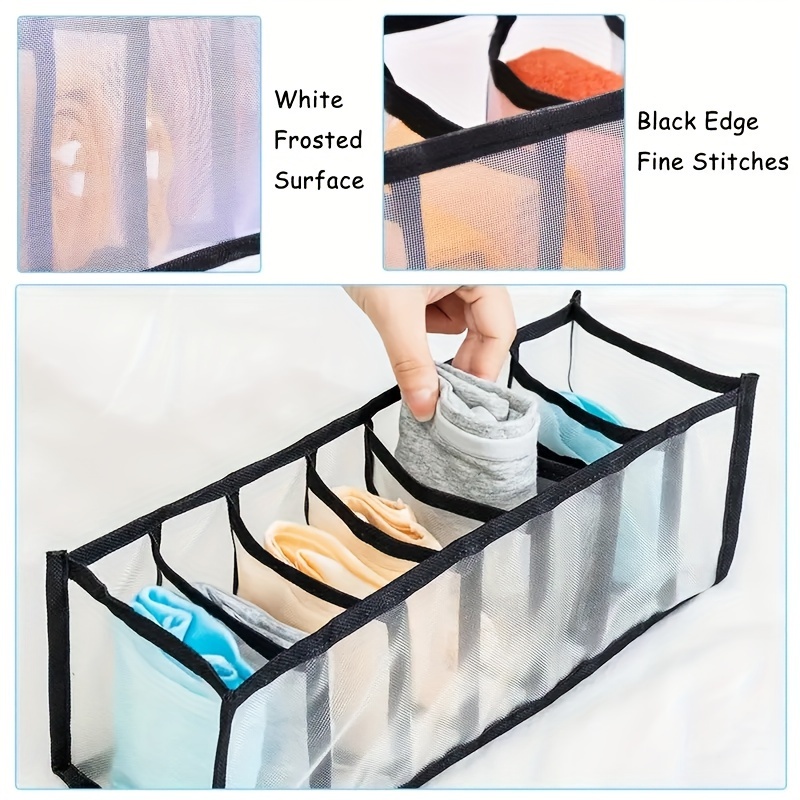 Underwear Storage Box Socks Bra Foldable Divider Drawer Closet