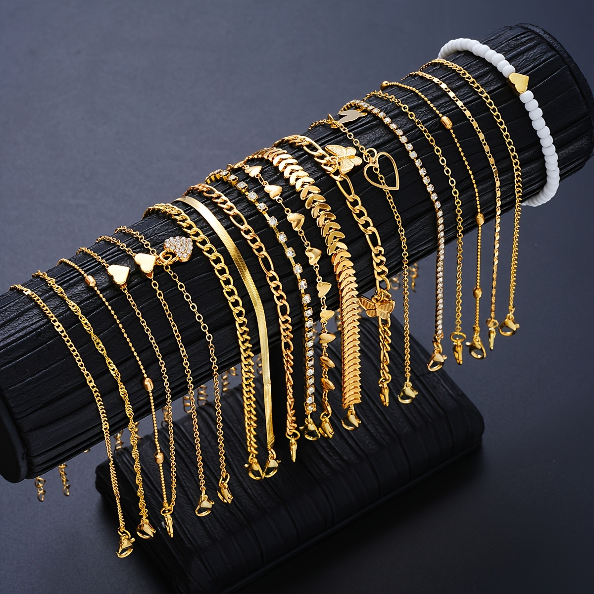 19pcs Women's Summer Beach Style Anklet Set