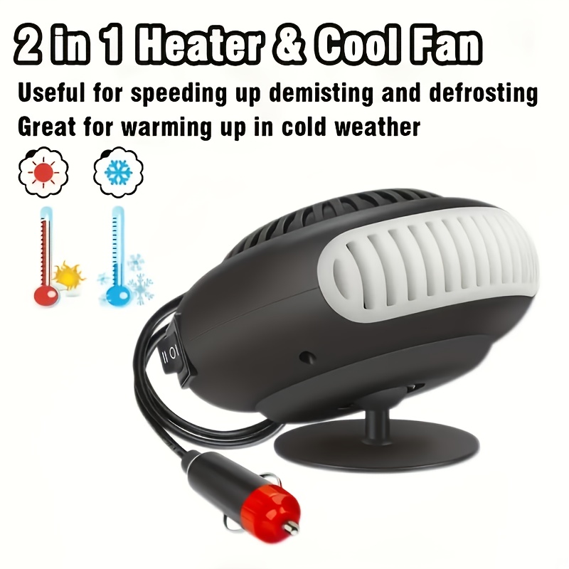 1pc, Universal Car Heater, Portable Dashboard Air Defroster, Car Plug  Powered, Fast Heating, Adjustable Angle, Large Airflow Area