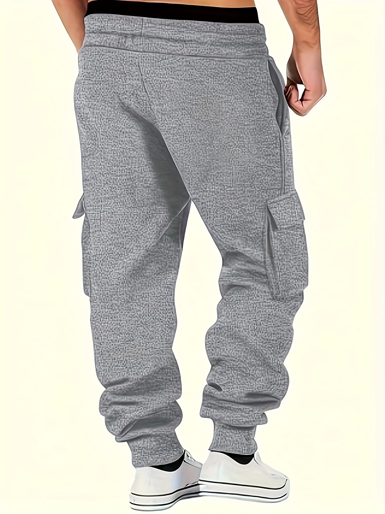 Men's Classic Tapered Joggers with Drawstring Waist - Casual Loose Fit, Stretch Fabric for Fall/Winter Workouts & Cycling, Jogging Outfit 5 Men's Classic Tapered Joggers with Drawstring Waist - Casual Loose Fit, Stretch Fabric for Fall/Winter Workouts & Cycling, Jogging Outfit - Image 5