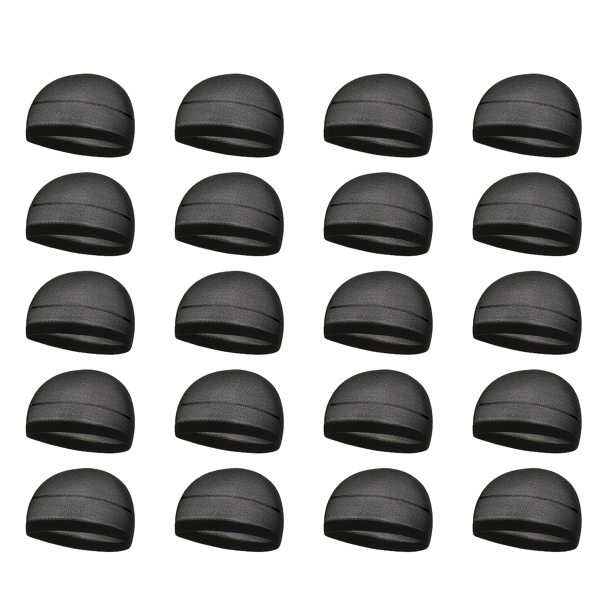TEMU 20pcs Hair Net Caps, Black Breathable Mesh Caps, Men's Black Stocking Caps, Women's Elastic Hair Net Stocking Caps Hair Bands