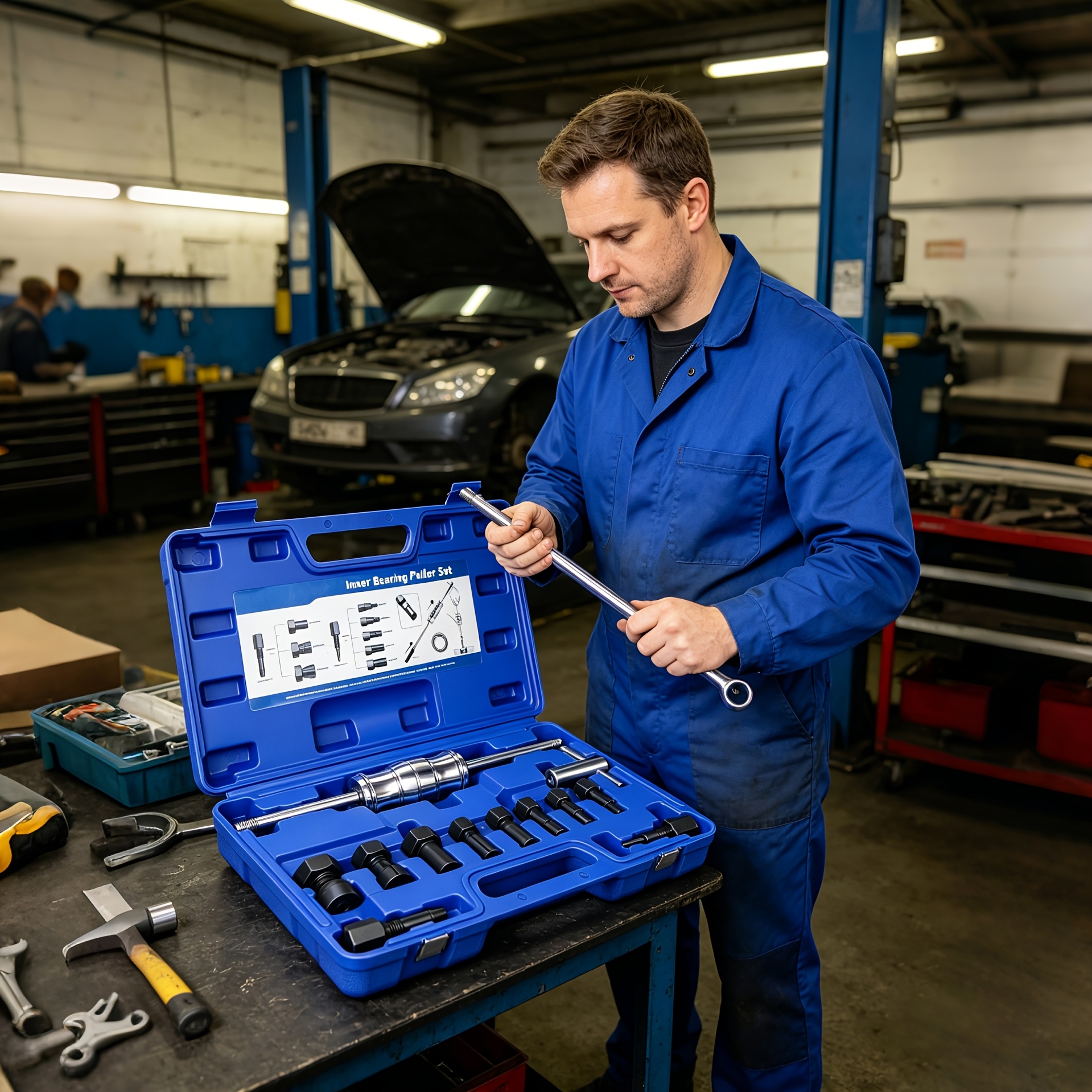TEMU Kit de 12 pièces pour extracteur de roulements à alésage aveugle automobile, kit d'extracteur de roulements à alésage aveugle 8-32 mm, inclut 8