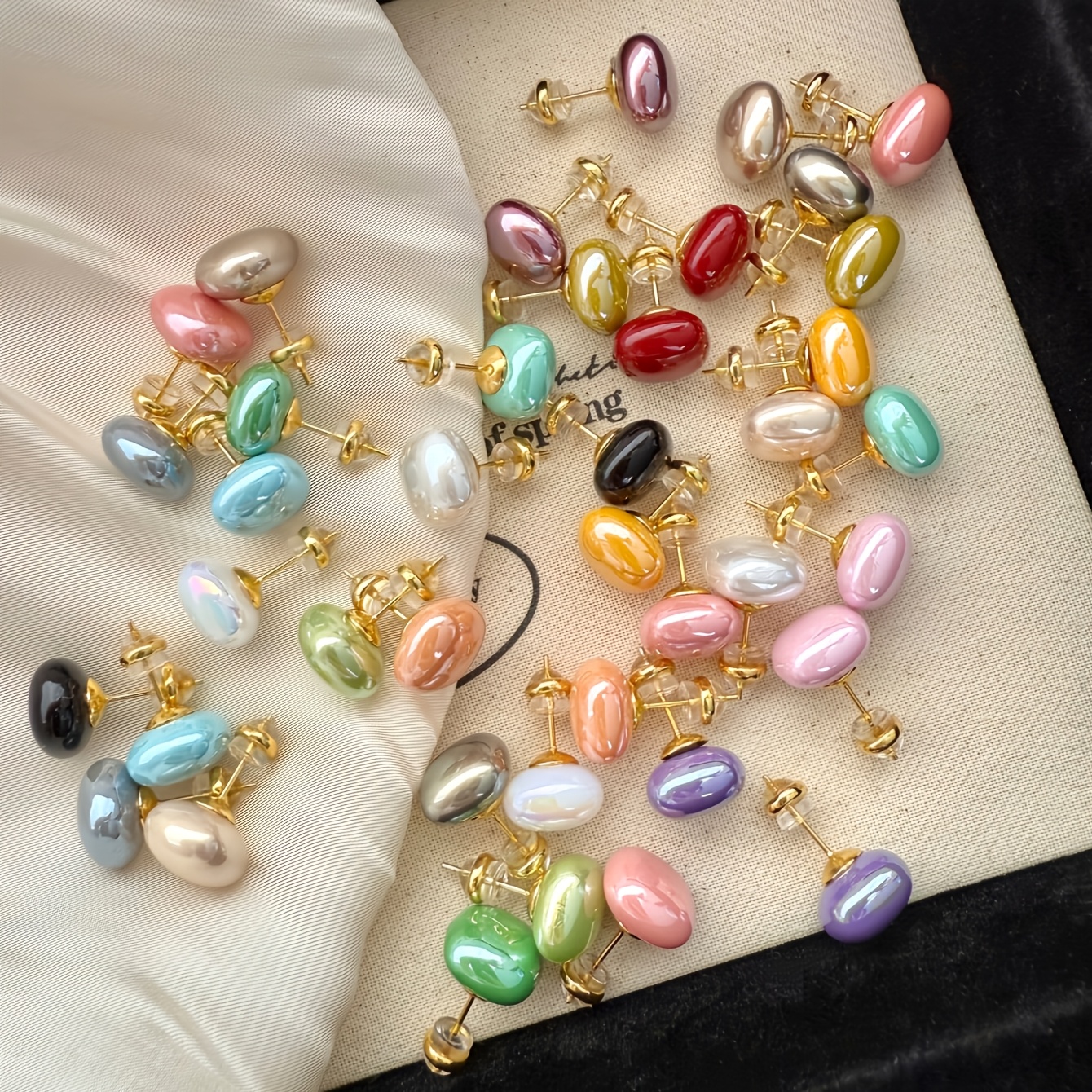 ZHILIN Multicolor Retro Beaded Earrings, 20 Pairs Set