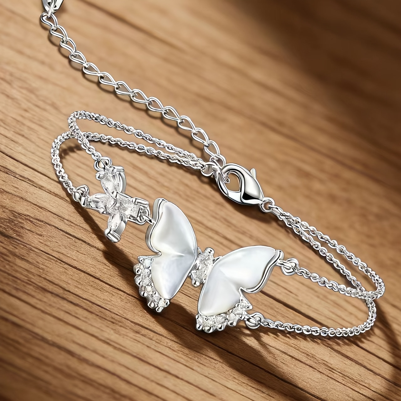 Women's Stackable Butterfly Double-Layer Bracelet
