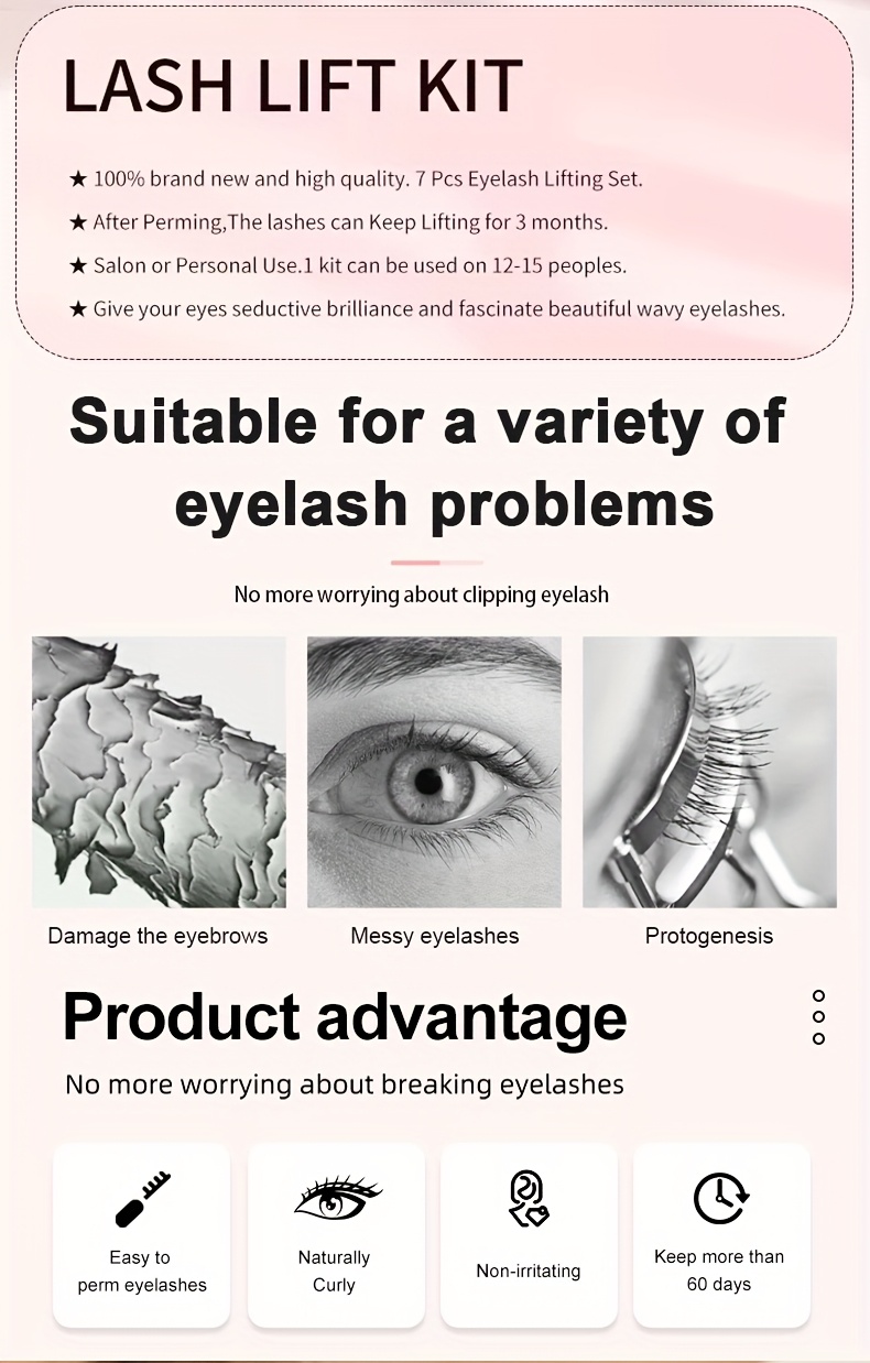   lash lift kit long lasting eyelash   lotion fixation   and cleansing tool for home and salon use details 5