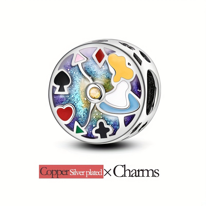 

Copper-plated Silver Low-allergy Enamel Magical Clock Pendant Beads Women's Jewelry Gift Suitable For Original Brand Bracelet