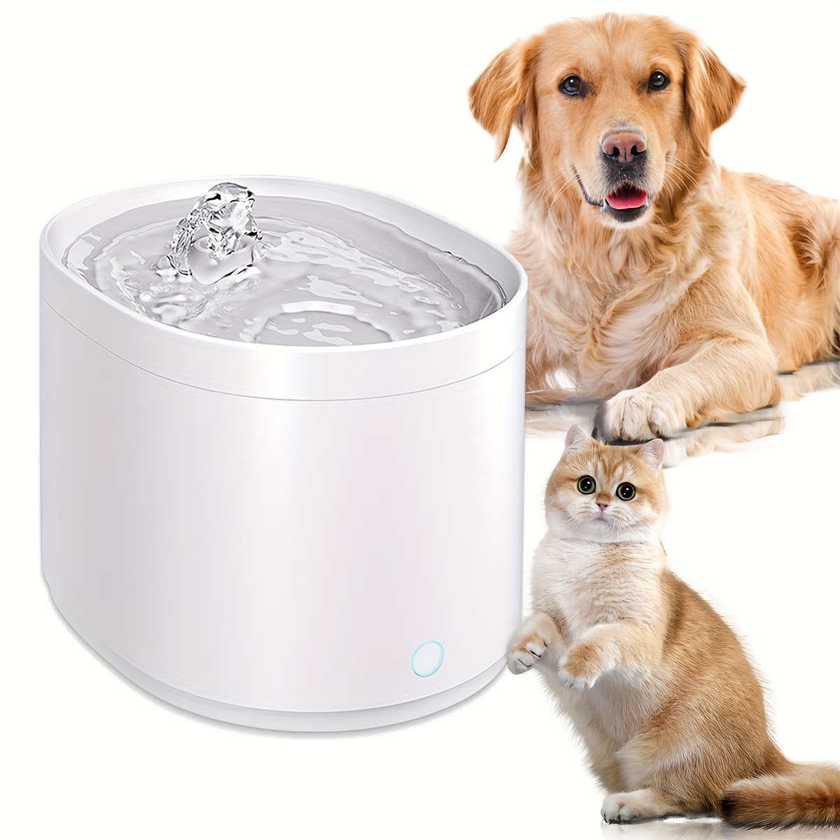 

Cat Water Fountain, 88oz/2.6l Automatic Cat Fountain With Water Level Window For Cats And Dog With Motion Sensor, Ultra Quiet Battery Operated Pet Water Dispenser With 2 Filters