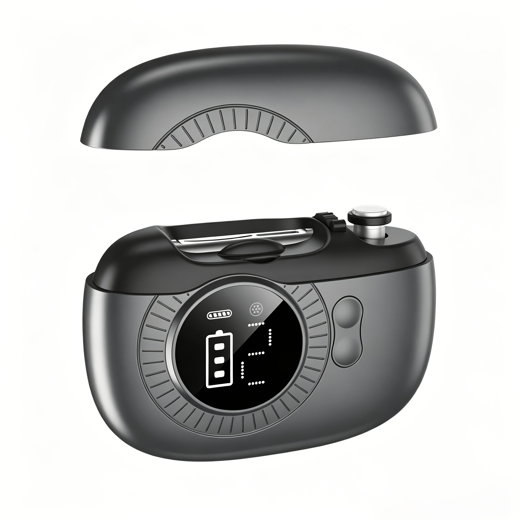 TEMU Kit de coupe-ongles électrique rechargeable , de sécurité, de luxe, avec étui de rangement antidérapant en métal, nouveau modèle breveté à 4