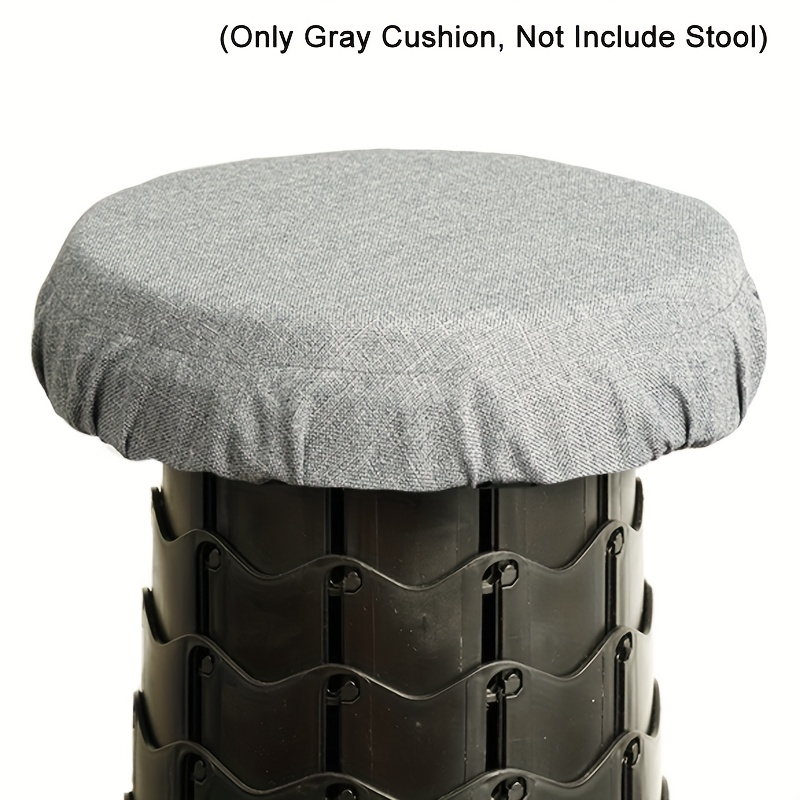 Image of Round Thickened Cushion For A Telescopic Stool Outdoor , Featuring Memory Foam, Designed For A Retractable Camping Stool (gray Cushion) (stool Not Included)