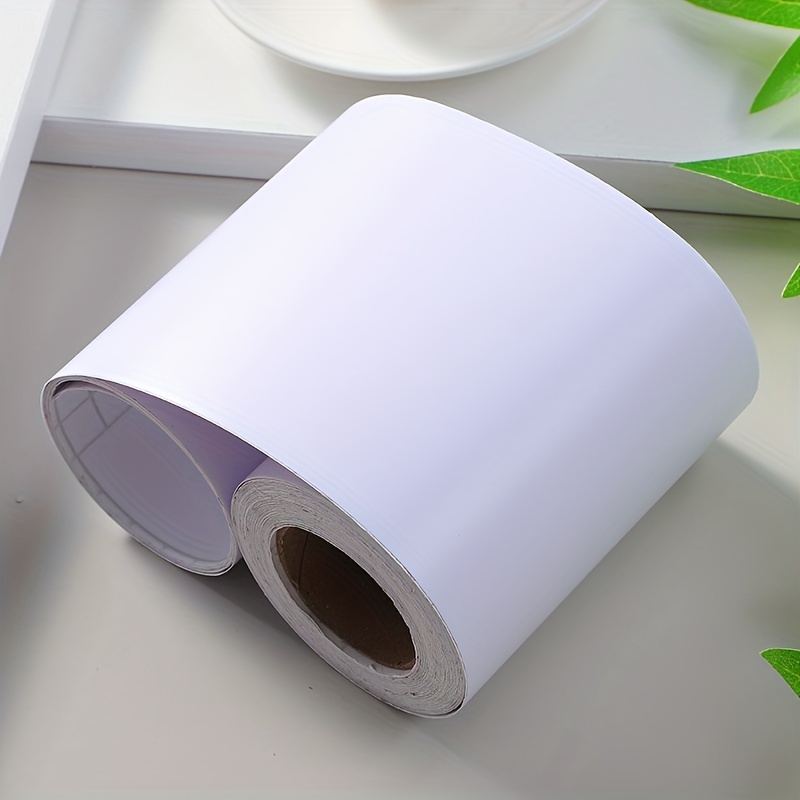 Image of White Sticker, Skin-feel Film Sticker For Cabinet Doors, Wardrobes, Self-adhesive Sliding Doors, Furniture Renovation, Cabinets, Kitchen, Matte White, Film