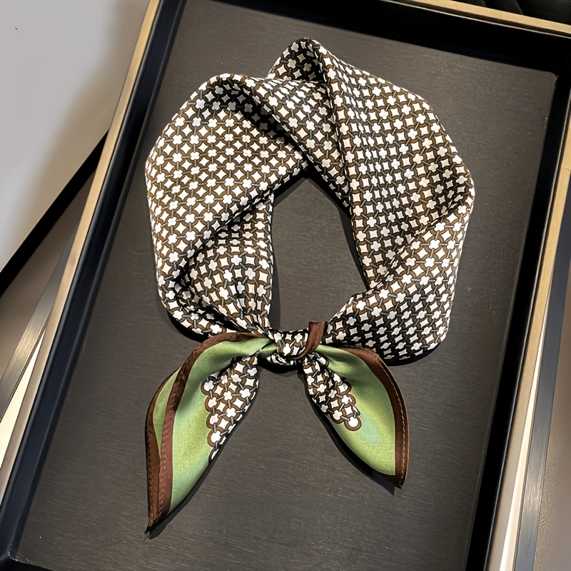 Image of 20.87 X 20.87 Inch Breathable Non-stretch Square Scarf With Dot Pattern, Elegant Decorative Accessory, Suitable For Outdoor, Formal And Casual Occasions, Hand Wash/, Unisex, Fashionable And Durable