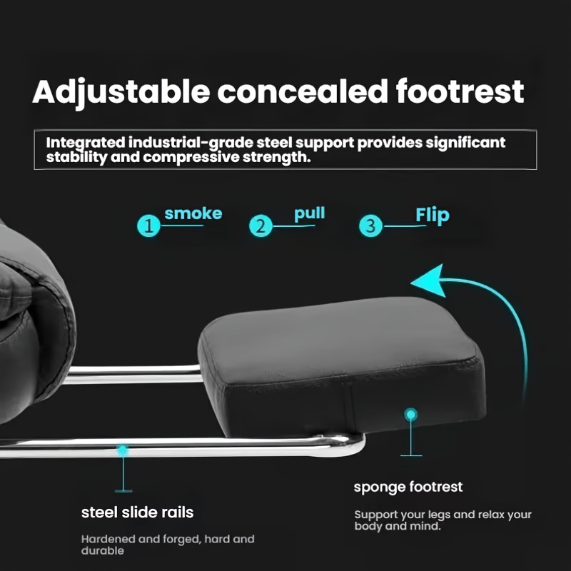 Ergonomic Office Chair, Adjustable Desk Chair, Reclining Swivel Computer Chair with Armrests, Suitable for Gaming, Home Office, And Office Use