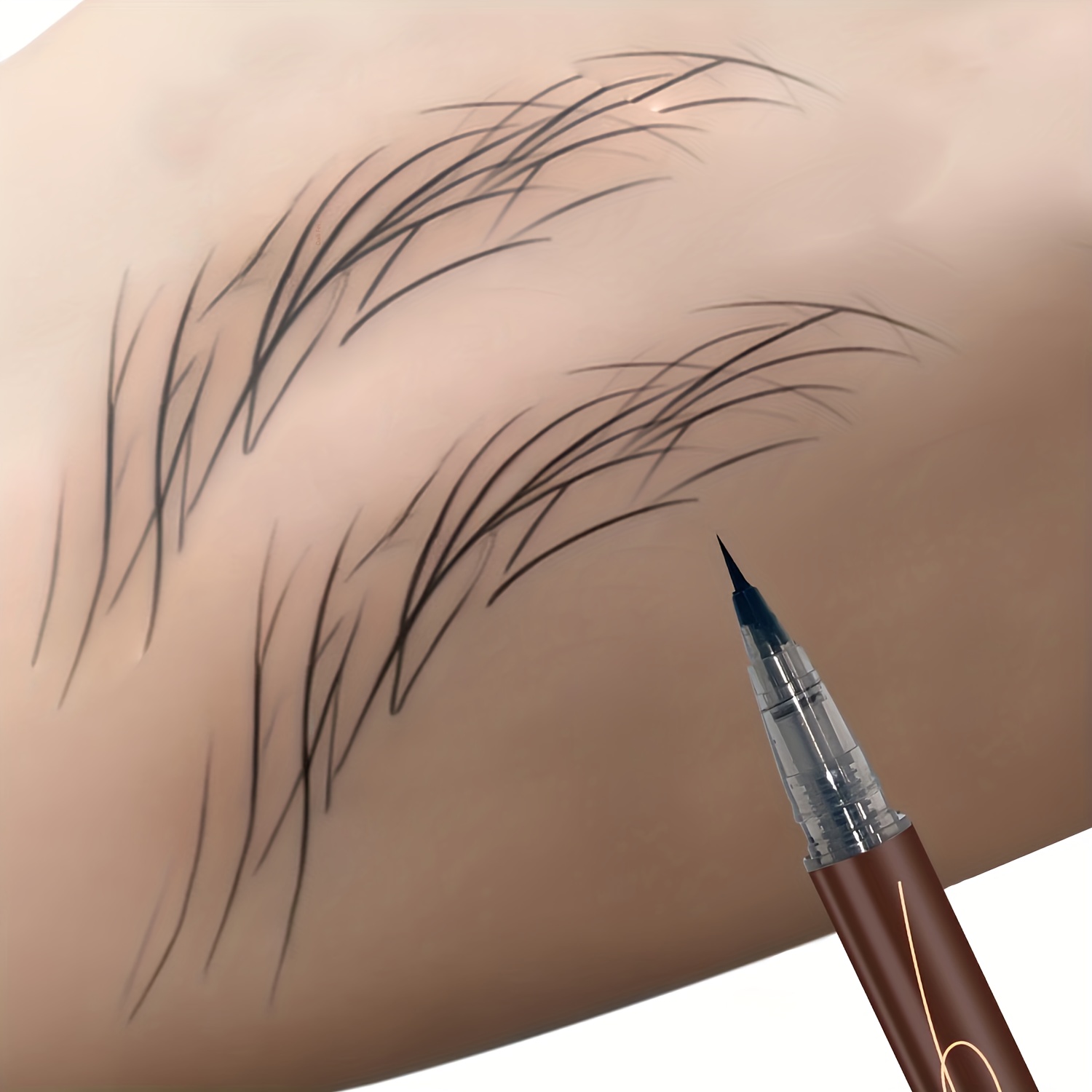 1pc SYLR Ultra Fine Extra Slim Eyebrow Pen, Waterproof Liquid Eye Brow Pencil, Long Lasting, Sweat-Proof, 2 in 1 for Eyeliner & Microblading, Suitable for All Skin Types, Ideal for Summer & Outdoor Travel