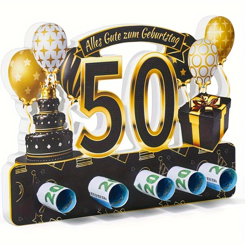 Image of 50th Birthday Woman With Double-sided Color, Decoration 50th Birthday For Family Colleague, Gifts For 50th Birthday For Party Wedding Anniversary
