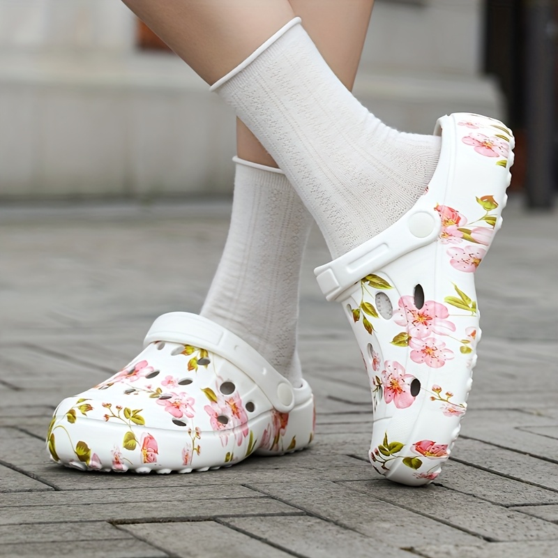 E-shop Damen Garten Schuhe mit Blumenmuster, Damenmode, Dameschuhe, Damen Pantoletten, Clogs, Dameschuhe