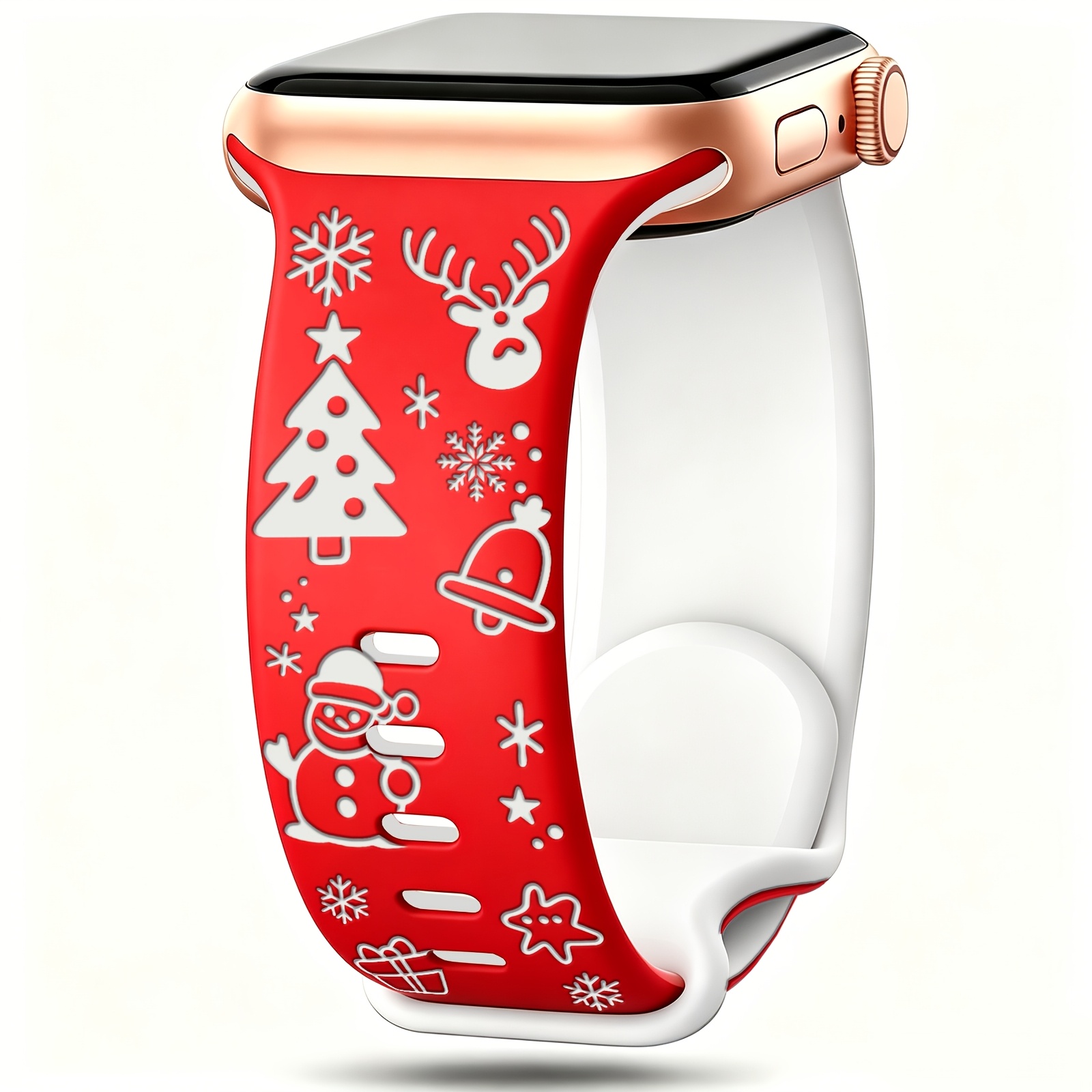 TEMU Halloween Christmas Engraved Band For Watch Bands 42mm 41mm 40mm 38mm 45mm 46mm 49mm 44mm, Cute Holiday Engraved Iwatch Bands For Women Men,