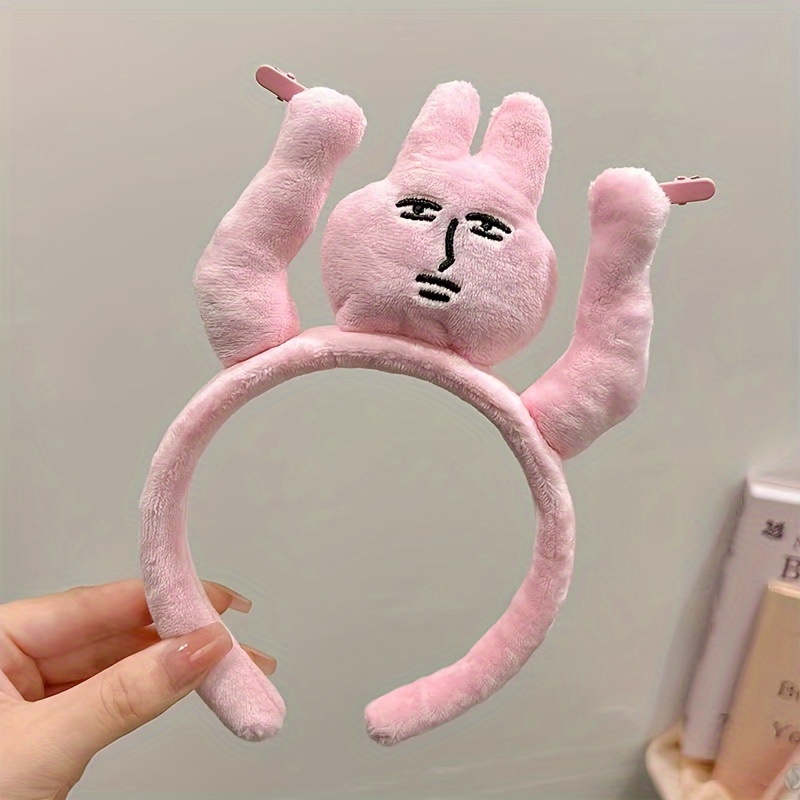 TEMU 1pc Ear Headband – Fun And Quirky Cartoon Design, Polyester Hair Accessory For Women, Perfect For Day Or Casual Wear, Casual Hair Accessory |