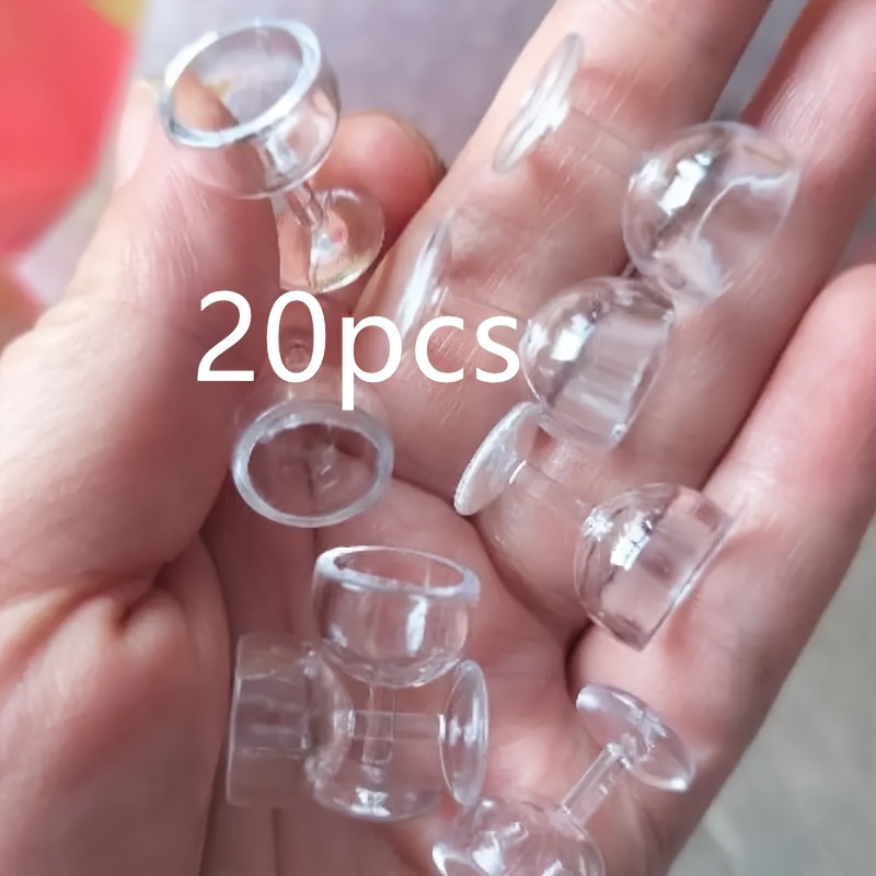 20pcs Dollhouse Miniature Red Wine Glasses, Tiny , Dollhouse Kitchen Wine Glasses Miniature Gift