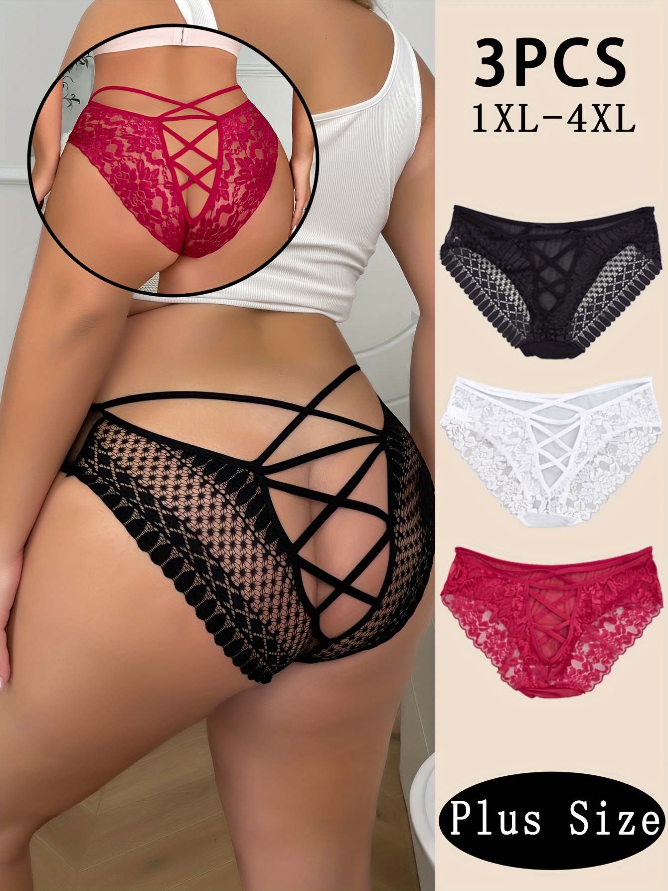 Conjunto Ropa Interior Sexy Talla 3 Paquetes Conjunto - Temu