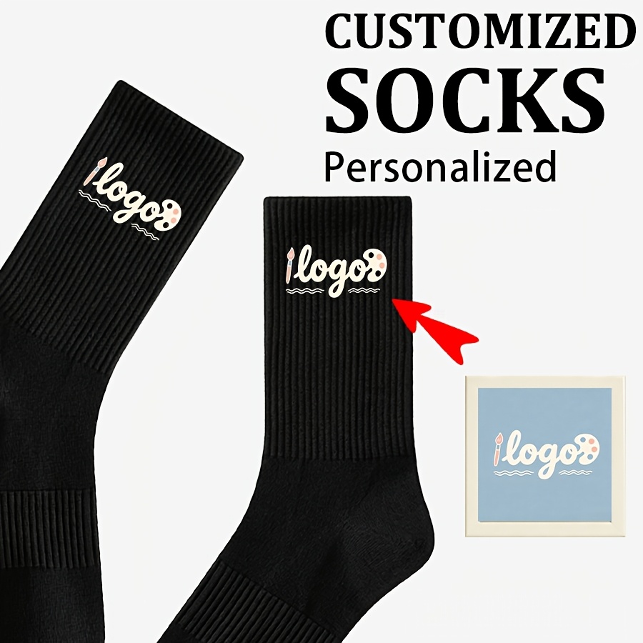 TEMU [customizable] Custom Socks 1 Pair, Personalized Portraitand Pattern Printing , Unisex For All Ages,comfortable And Breathable, Creative Cartoon