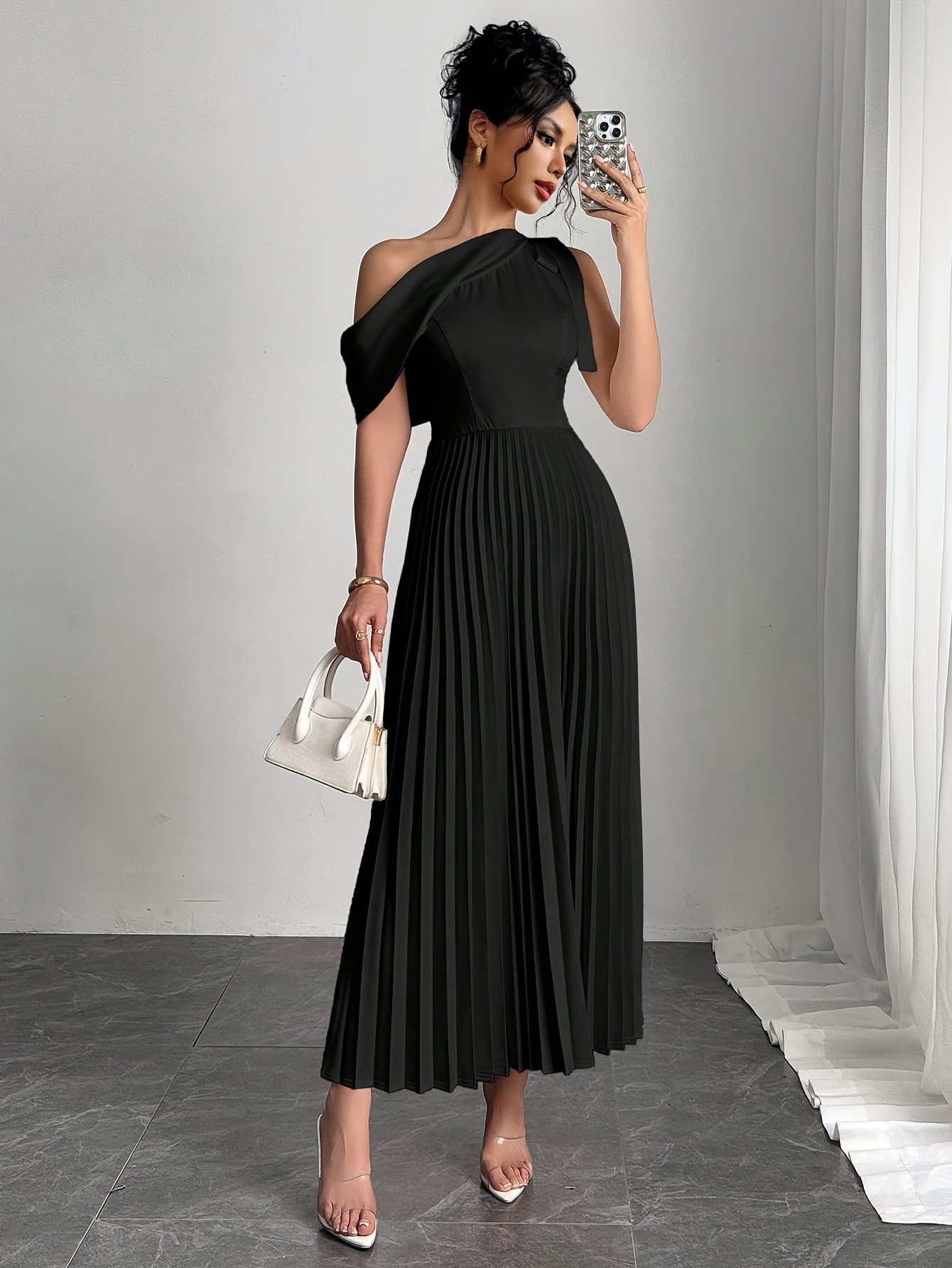 black tie dress sold on Temu United States