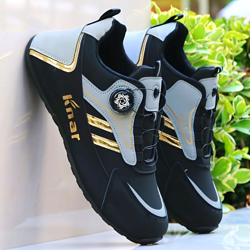 Image of Men's Casual Lace-up Shoes, Comfy Non-slip Breathable Shoes Withfabric For Walking Driving
