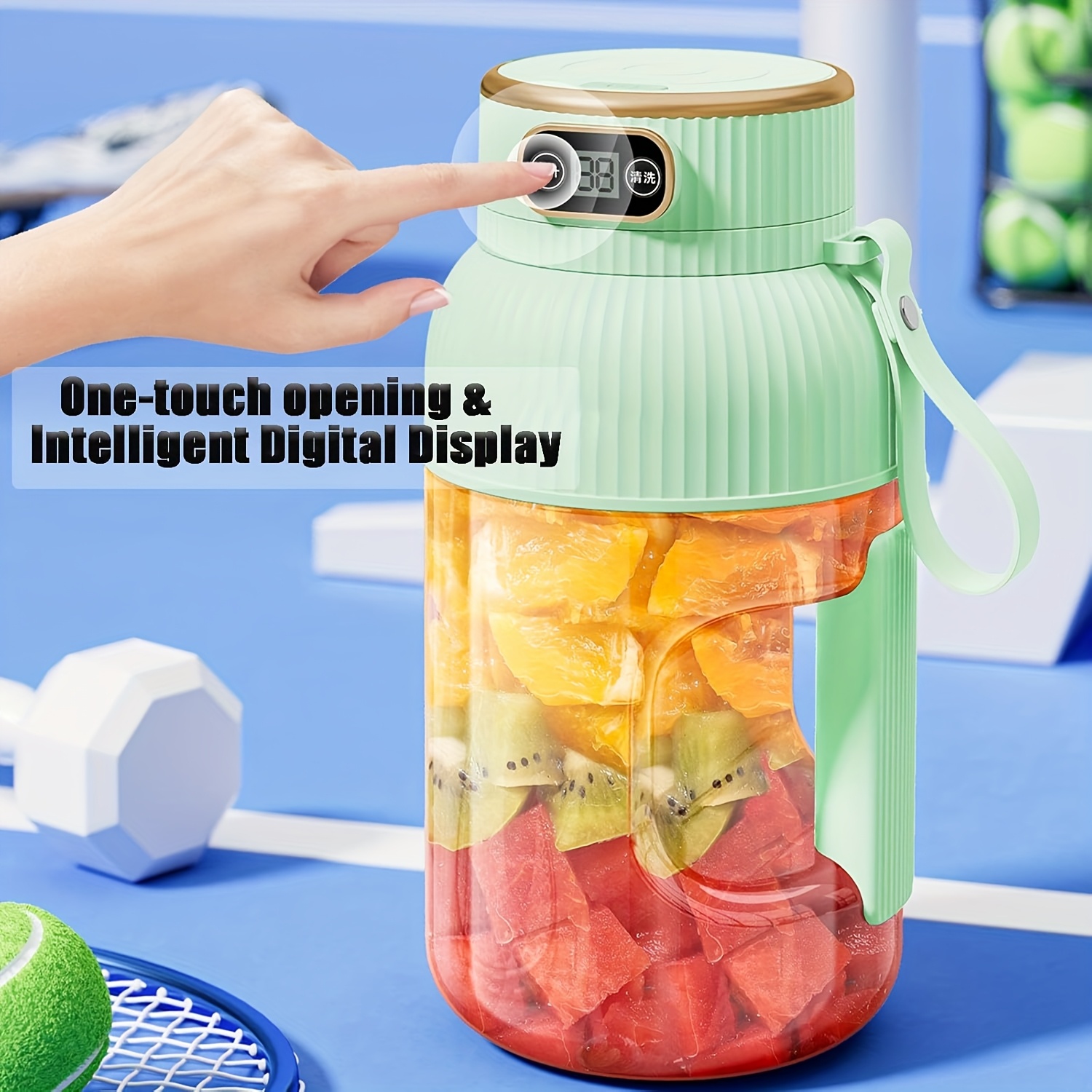 Portable Juicer/10 Blades/Suitable for Vegetables, Fruits, And Smoothies/Multifunctional Blender/Rechargeable/Ideal for Sports, Travel, And Outdoor Use