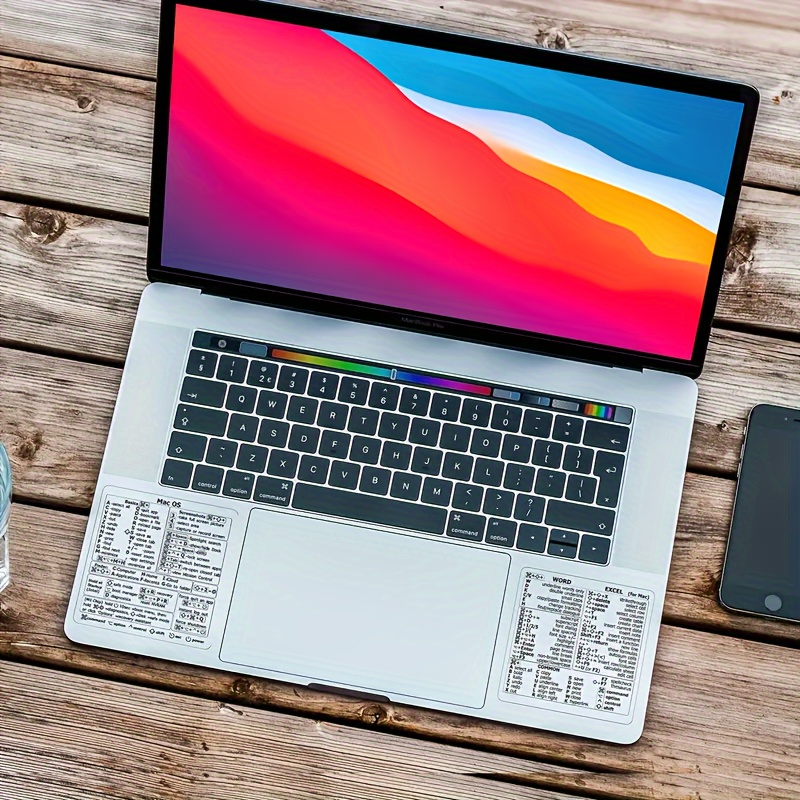 2pcs   os office keyboard shortcut stickers durable   for   productivity   learning aid for   pro     accessories