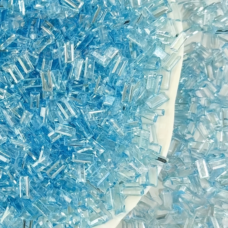 TEMU 20g/pack (suitable For Diy Crafts) 3*7mm Rectangular Acrylic Ice Stick Beads - Filling Squeeze Beads For Making, Resin Crafts, Filling, Handmade