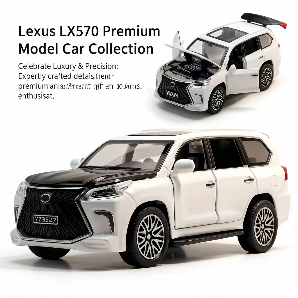 TEMU Luxus-SUV-Modellauto aus Die-Cast-Legierung im Maßstab 1:32, Metall-Geländewagen mit Rückziehfunktion, exquisites Schreibtisch-Ornament