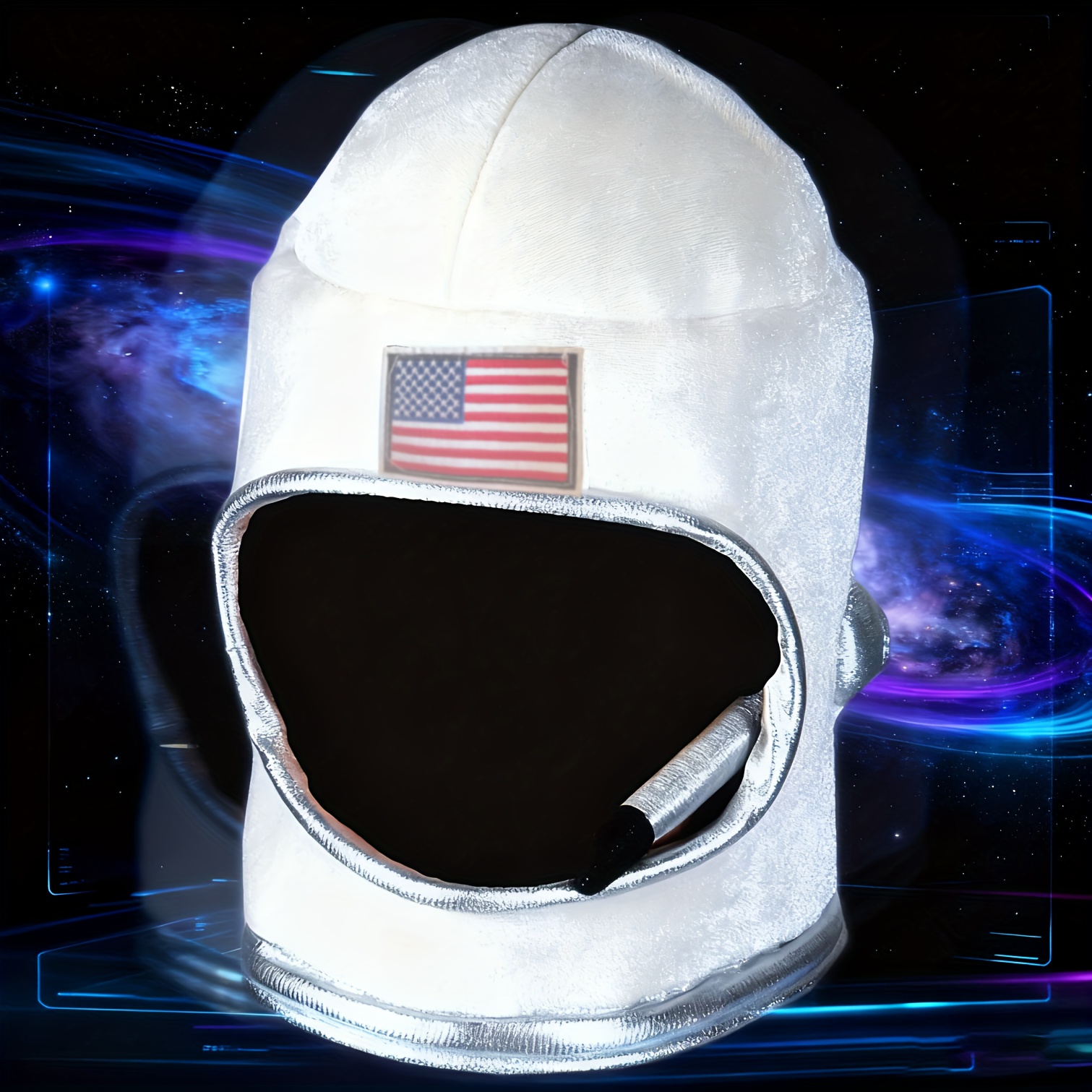 Astronaut Plush Hat, Adult Male And Female Astronaut Plush Helmet, Creative Headwear, Space-themed Party Supplies, Astronaut Pilot Party Costume Supplies