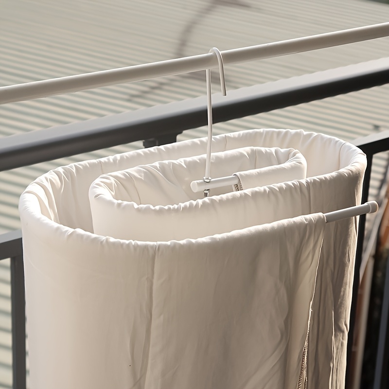 TEMU 1 Oval Spiral Clothes Drying Rack, A Multi-functional Hanger Suitable For Indoor/outdoor/balcony/laundry Room Hanging To Dry Quilts And Clothes,